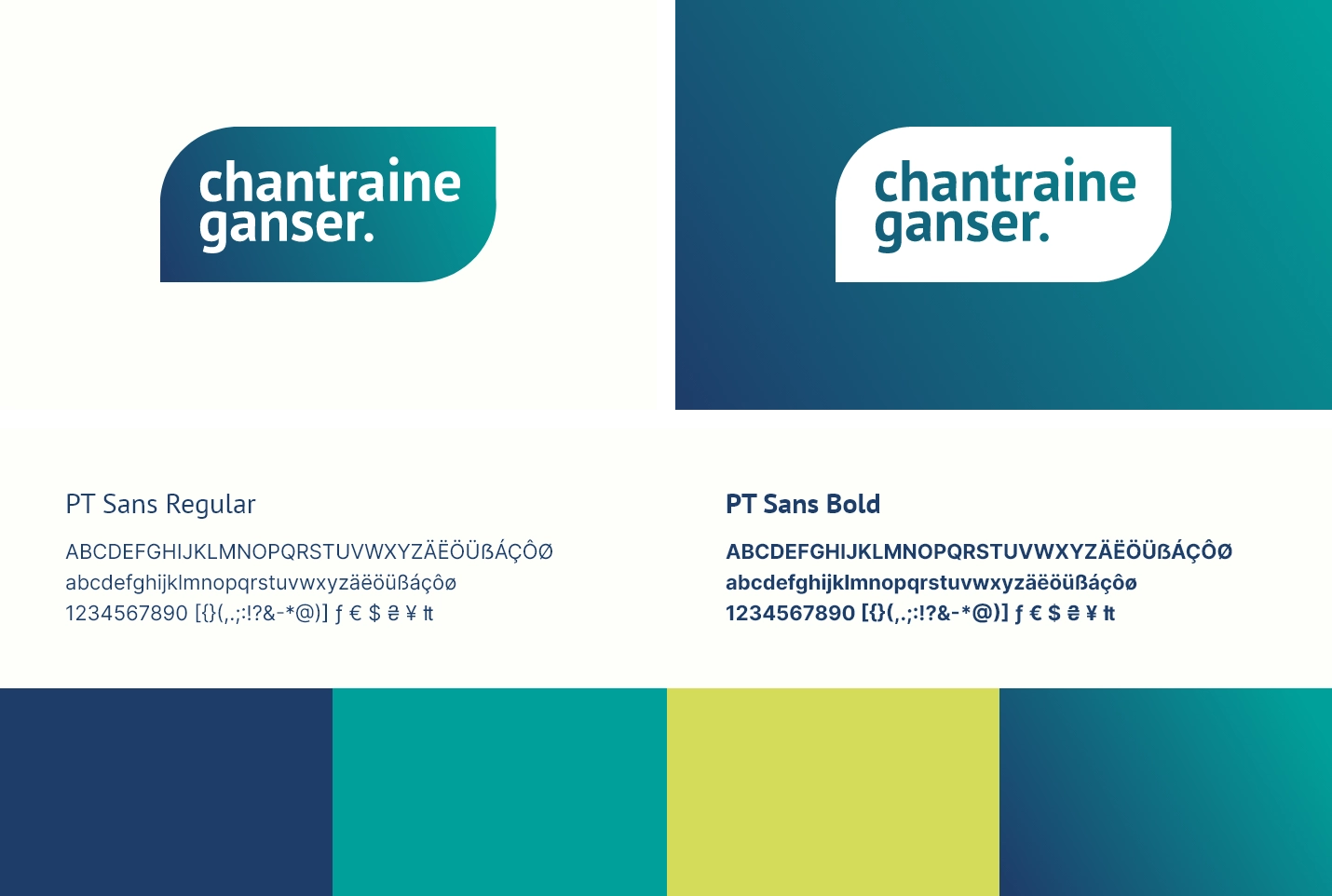 Chantraine Ganser Corporate Design Logo Schrift und Farben