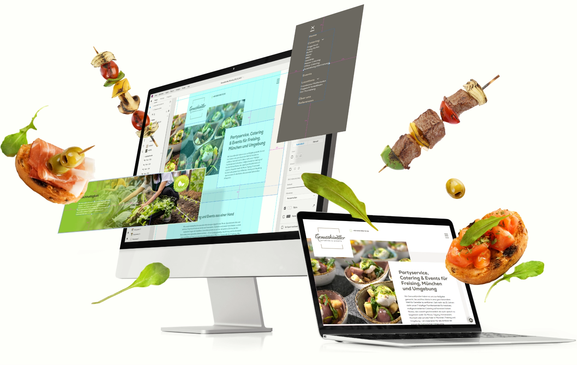 Genusskünstler Catering Website Desktop Layout